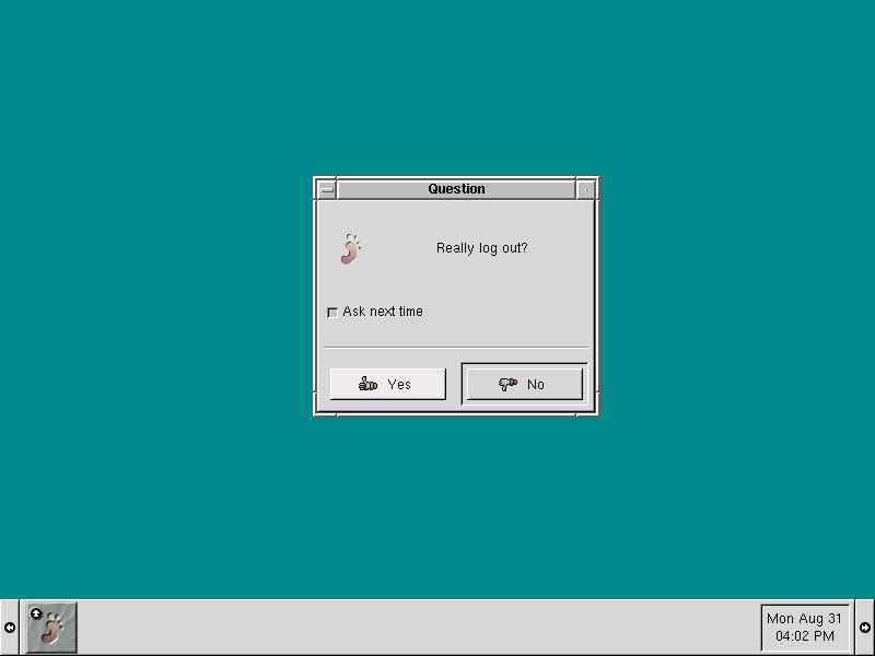 [GNOME logout dialog screenshot